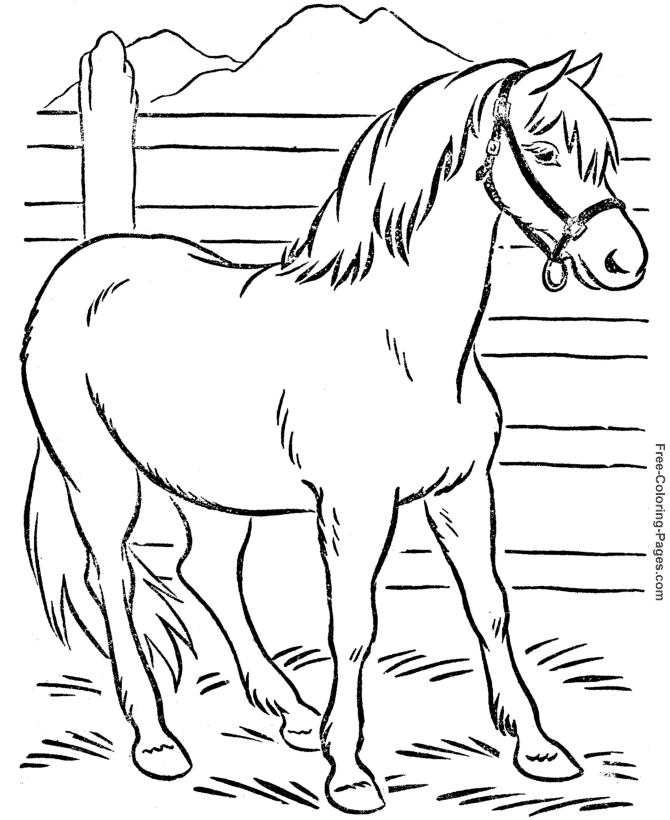 Página para colorir: Cavalo (animais) #2197 - Páginas para Colorir Imprimíveis Gratuitamente