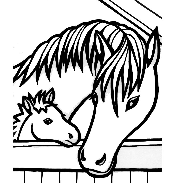 Desenho de desenho de página para colorir de desenho de cavalo