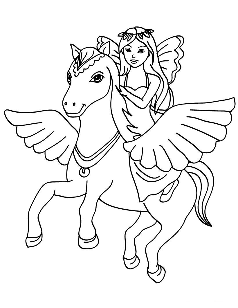 Desenho Para Colorir princesa a cavalo - Imagens Grátis Para Imprimir - img  31031