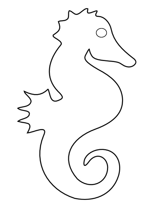 desenho de cavalo marinho para colorir