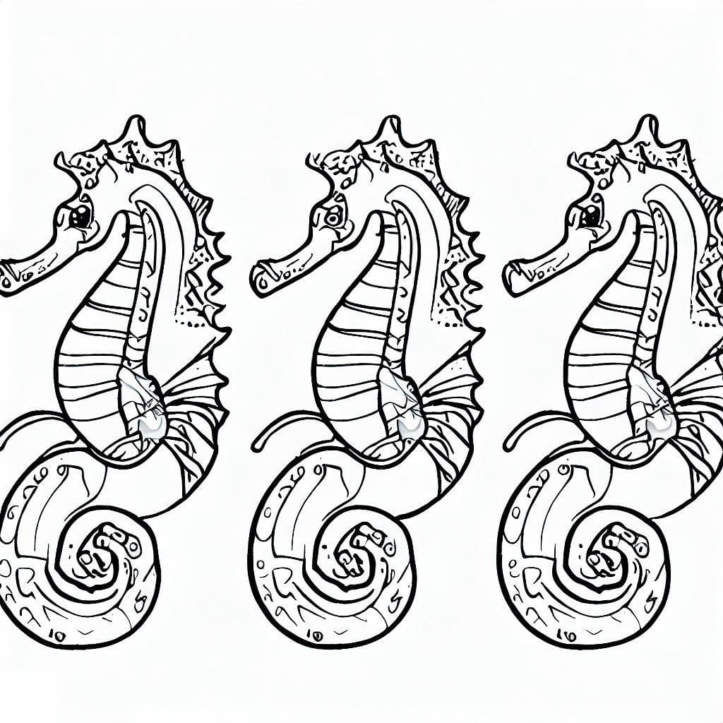 Desenho gratuito Cavalo-marinho #187404 da colecao Animais para imprimir