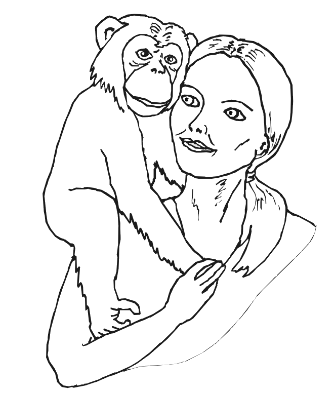 Página para colorir: Chimpanzé (animais) #2797 - Páginas para Colorir Imprimíveis Gratuitamente