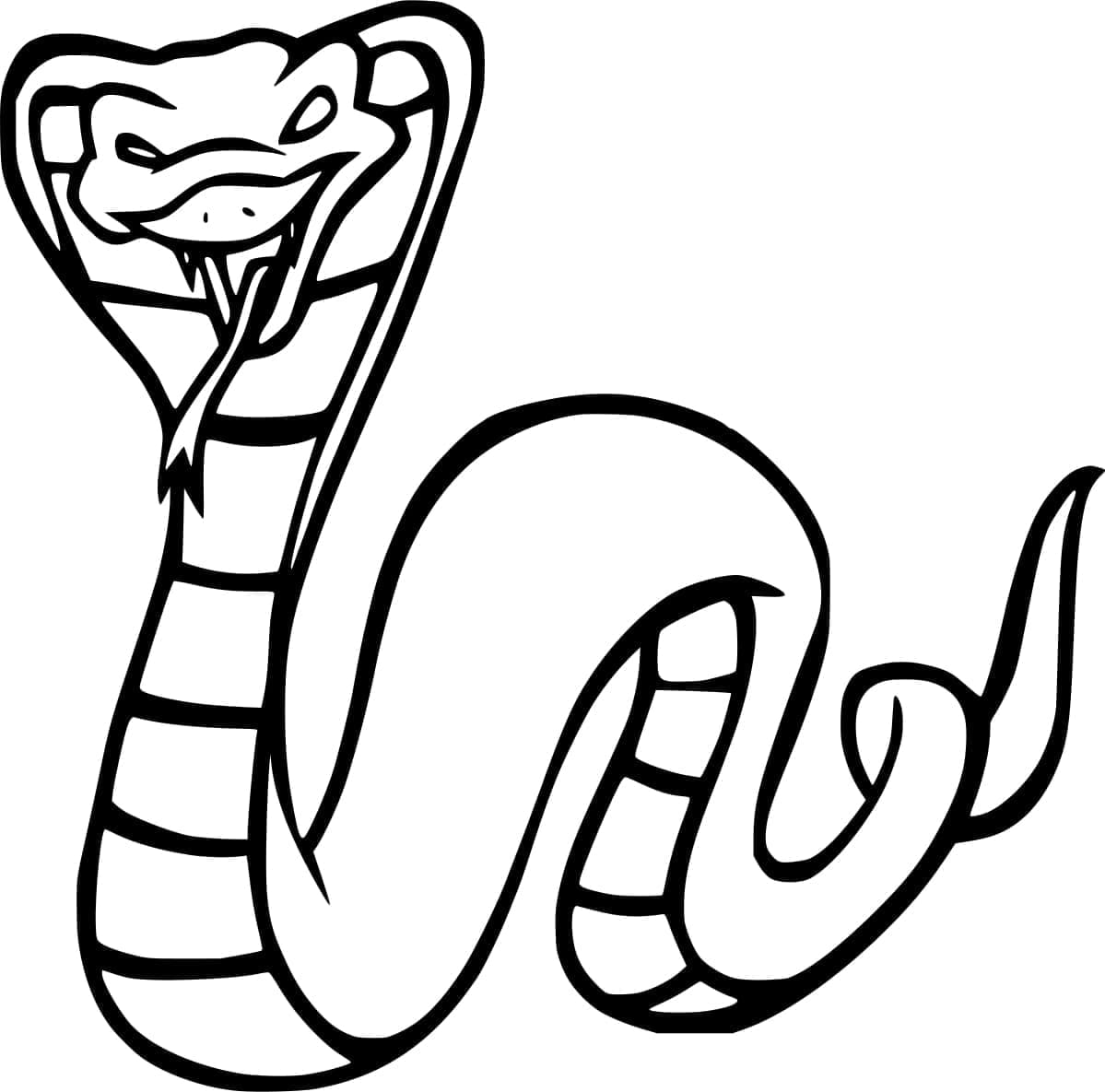 Imagem para colorir de Cobra #212682 da nossa coleção Animais, fácil de imprimir Imagem para colorir de Cobra #212682 da nossa coleção Animais, fácil de imprimir