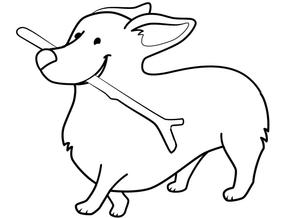 Ilustração de Corgi #220775 para colorir, parte da coleção Animais Ilustração de Corgi #220775 para colorir, parte da coleção Animais