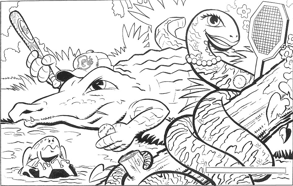 Página para colorir: Crocodilo (animais) #4819 - Páginas para Colorir Imprimíveis Gratuitamente