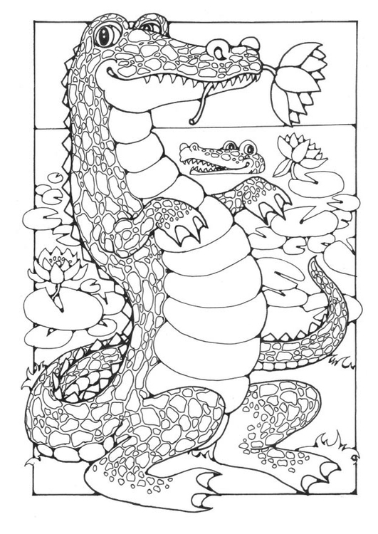 Página para colorir: Crocodilo (animais) #4887 - Páginas para Colorir Imprimíveis Gratuitamente