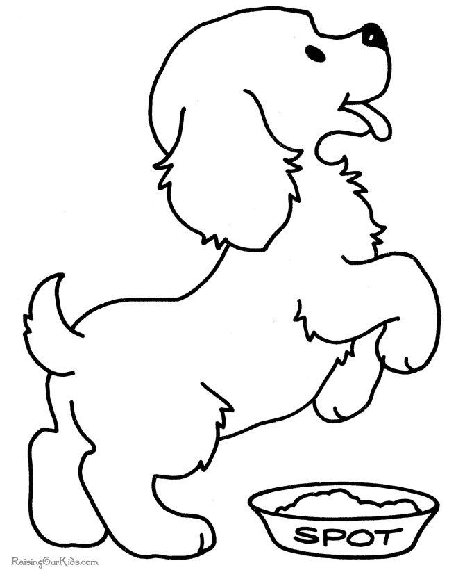 Desenhos para colorir de desenho de um filhote de cachorro para