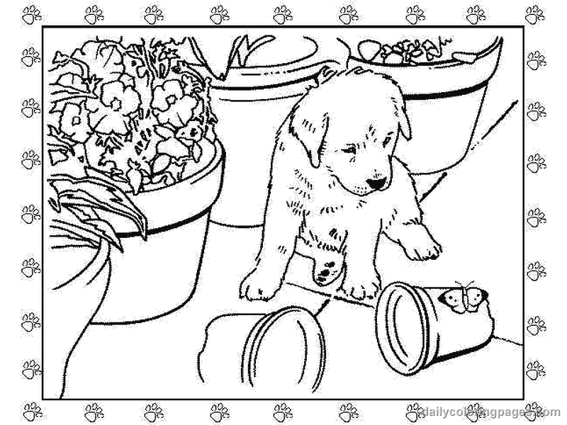 Página para colorir: Filhote de cachorro (animais) #3011 - Páginas para Colorir Imprimíveis Gratuitamente