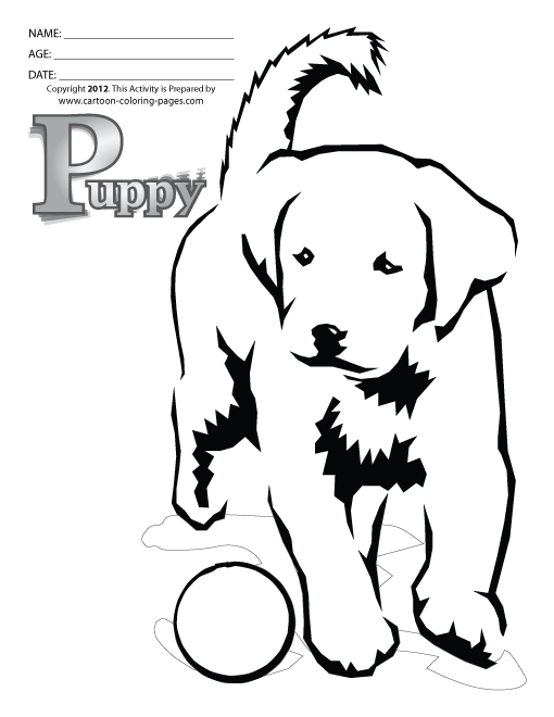 Página para colorir: Filhote de cachorro (animais) #3050 - Páginas para Colorir Imprimíveis Gratuitamente