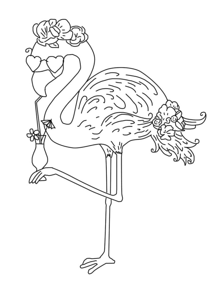 Desenho gratuito Flamingo Rosa #198773 da colecao Animais para imprimir