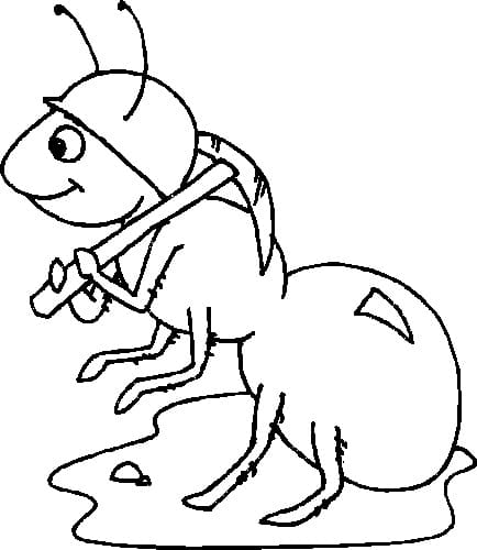 Imagem para colorir de Formiga #196461 da nossa coleção Animais, fácil de imprimir