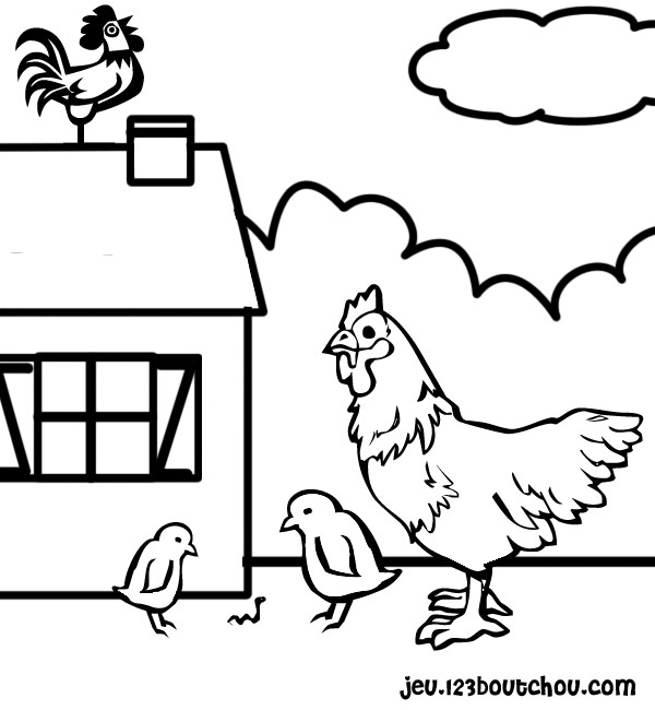 Página para colorir: Frango (animais) #17393 - Páginas para Colorir Imprimíveis Gratuitamente