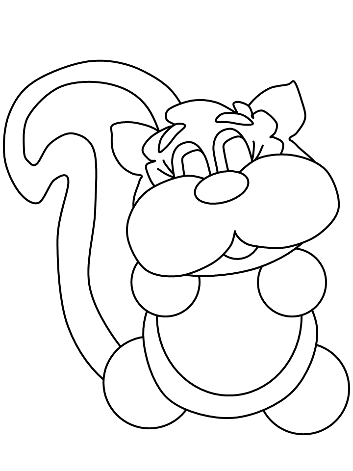 Atividade criativa: desenho de Gambá #11196 para colorir da coleção Animais Atividade criativa: desenho de Gambá #11196 para colorir da coleção Animais