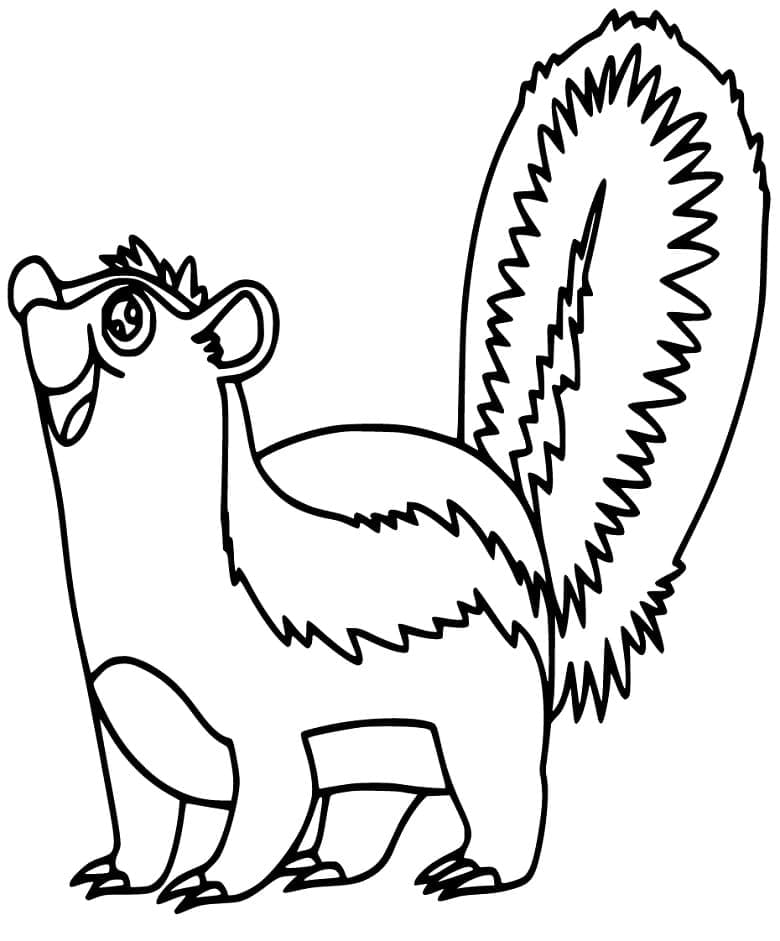 Desenho gratuito Gambá #205303 da colecao Animais para imprimir