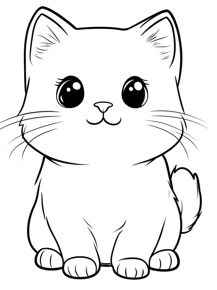 Desenho gratuito Gato Kawaii #216276 da colecao Animais para imprimir