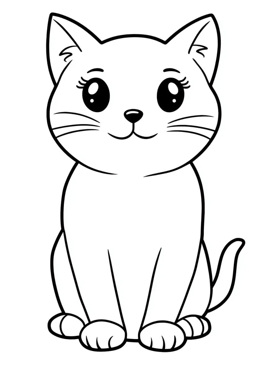 Desenho gratuito Gato Kawaii #216282 da colecao Animais para imprimir