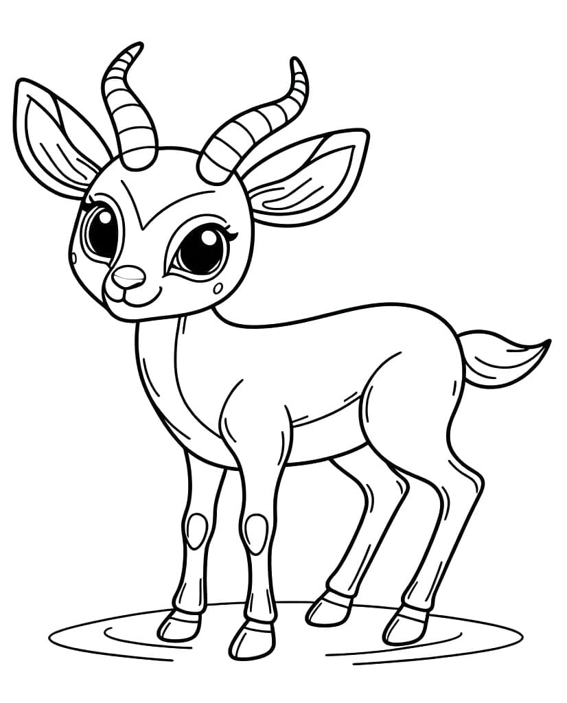 Página para colorir: Gazela (Animais) #219883 - Páginas para Colorir Imprimíveis Gratuitamente