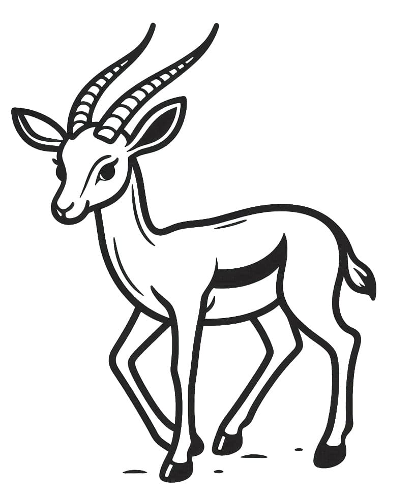 Página para colorir: Gazela (Animais) #219887 - Páginas para Colorir Imprimíveis Gratuitamente
