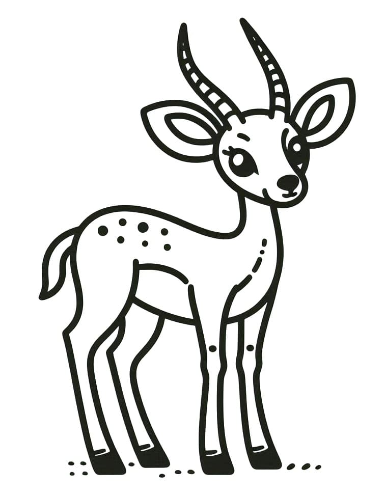 Desenho gratuito Gazela #219889 da colecao Animais para imprimir