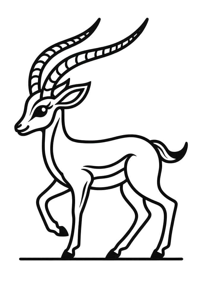 Desenho gratuito Gazela #219897 da colecao Animais para imprimir
