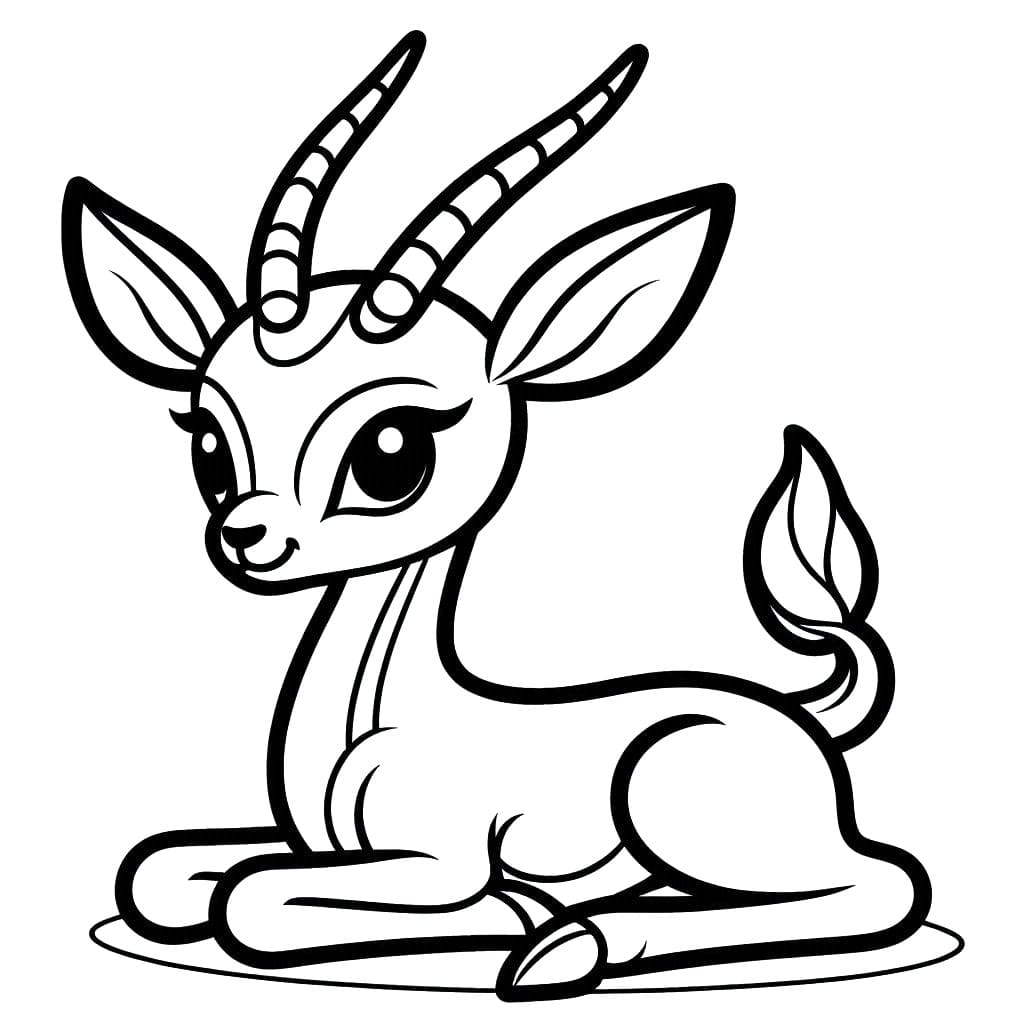 Desenho gratuito Gazela #219898 da colecao Animais para imprimir