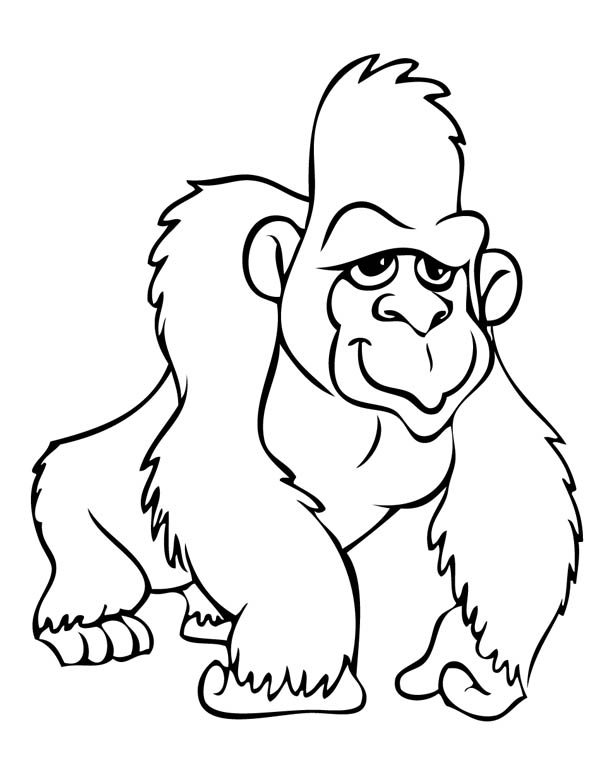 Página para colorir: Gorila (animais) #7427 - Páginas para Colorir Imprimíveis Gratuitamente