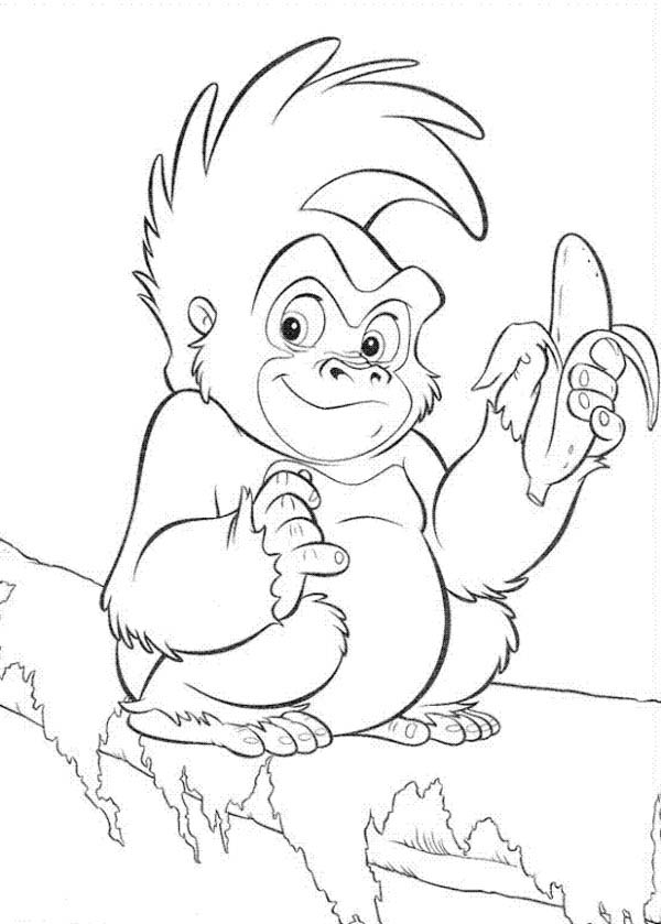 Página para colorir: Gorila (animais) #7478 - Páginas para Colorir Imprimíveis Gratuitamente