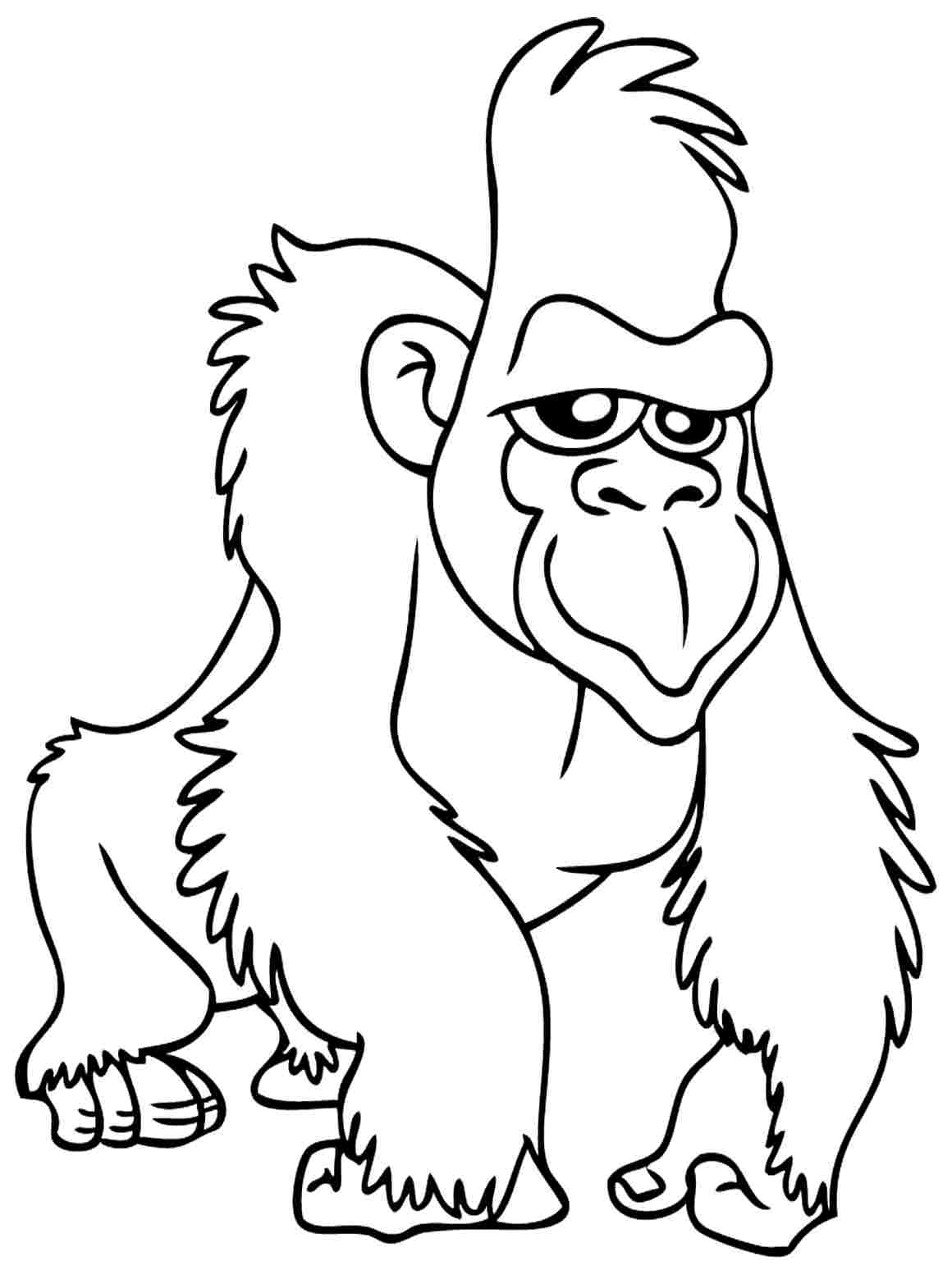 Página para colorir: Gorila (animais) #7483 - Páginas para Colorir Imprimíveis Gratuitamente