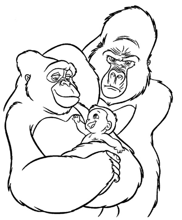 Página para colorir: Gorila (animais) #7522 - Páginas para Colorir Imprimíveis Gratuitamente