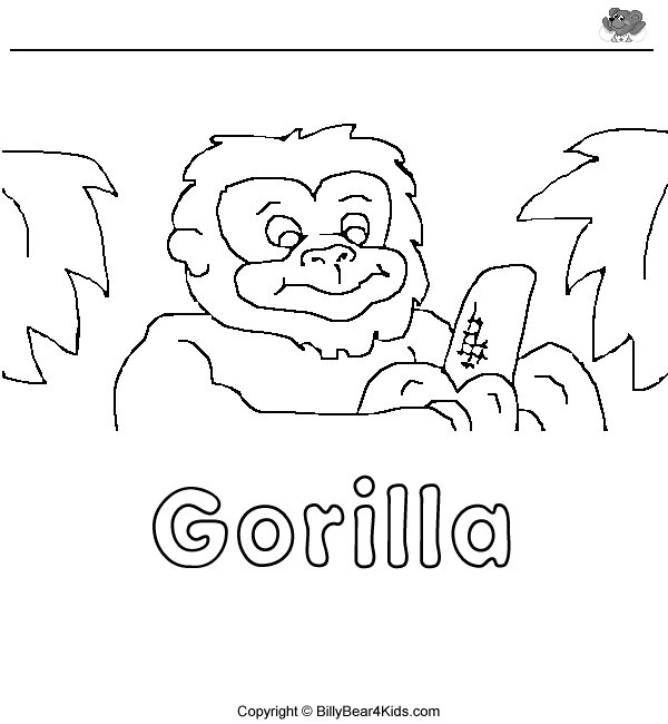 Página para colorir: Gorila (animais) #7554 - Páginas para Colorir Imprimíveis Gratuitamente