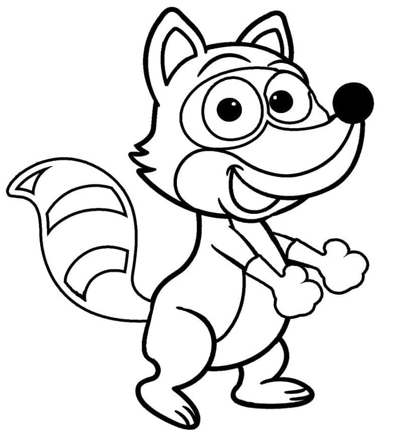 Desenho gratuito Guaxinim #208535 da colecao Animais para imprimir