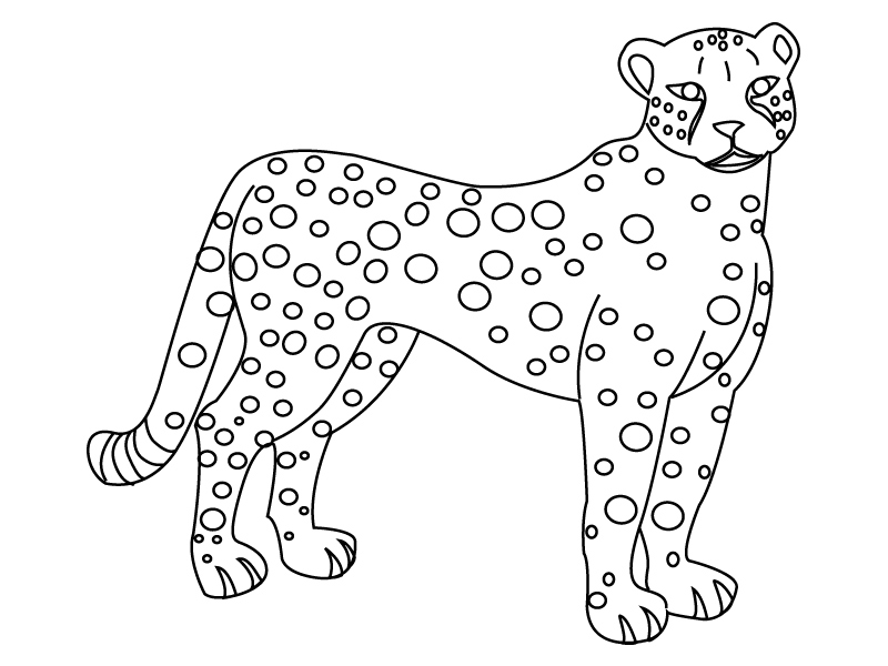 Página para colorir: guepardo (animais) #7910 - Páginas para Colorir Imprimíveis Gratuitamente
