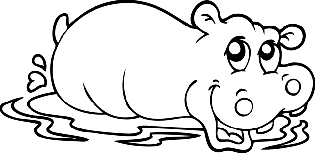 Página para colorir: hipopótamo (animais) #8626 - Páginas para Colorir Imprimíveis Gratuitamente