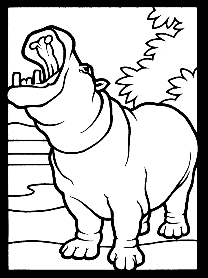 Página para colorir: hipopótamo (animais) #8640 - Páginas para Colorir Imprimíveis Gratuitamente