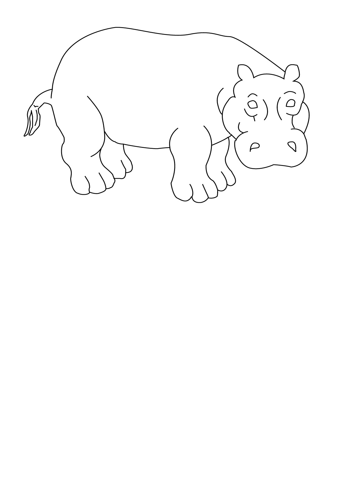 Página para colorir: hipopótamo (animais) #8666 - Páginas para Colorir Imprimíveis Gratuitamente