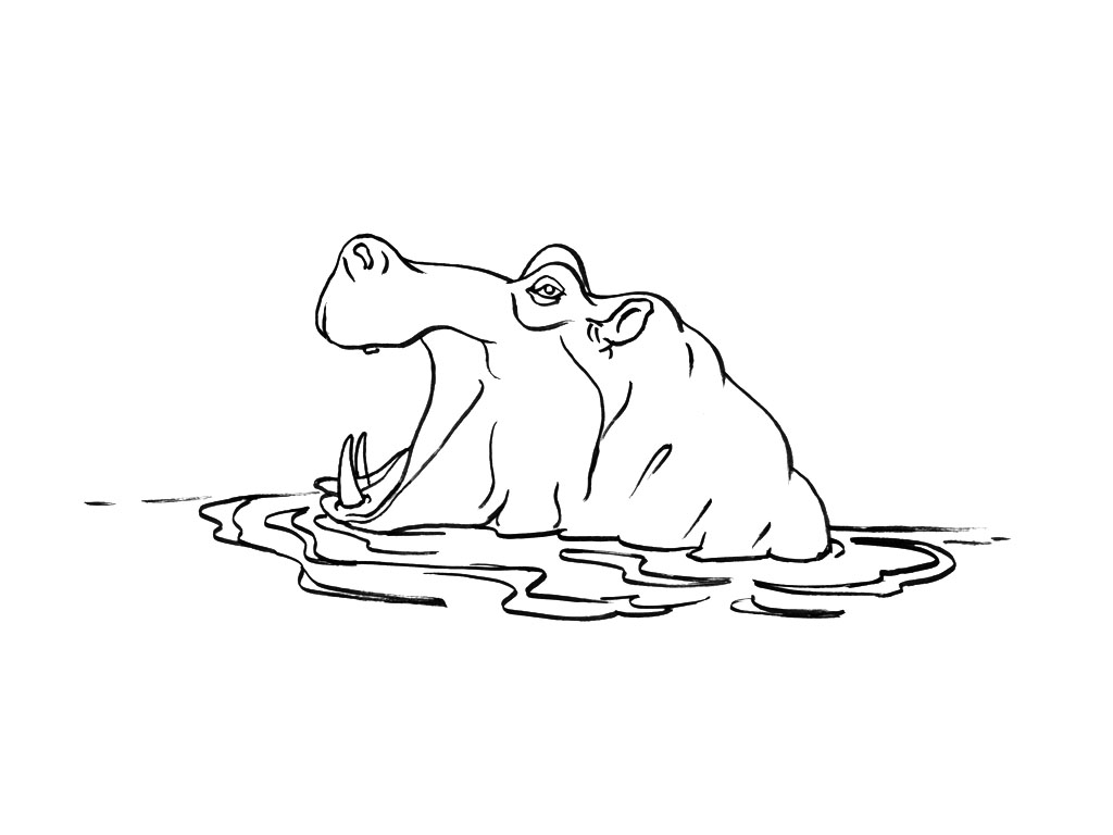 Página para colorir: hipopótamo (animais) #8695 - Páginas para Colorir Imprimíveis Gratuitamente