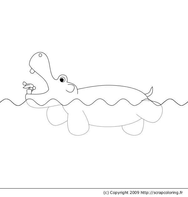 Página para colorir: hipopótamo (animais) #8733 - Páginas para Colorir Imprimíveis Gratuitamente