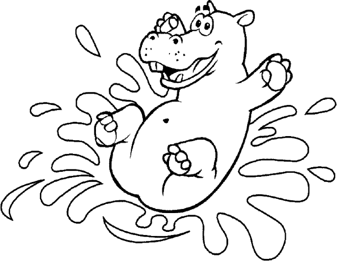 Página para colorir: hipopótamo (animais) #8752 - Páginas para Colorir Imprimíveis Gratuitamente