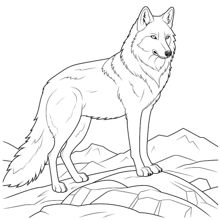 Desenho gratuito Lobo #215493 da colecao Animais para imprimir