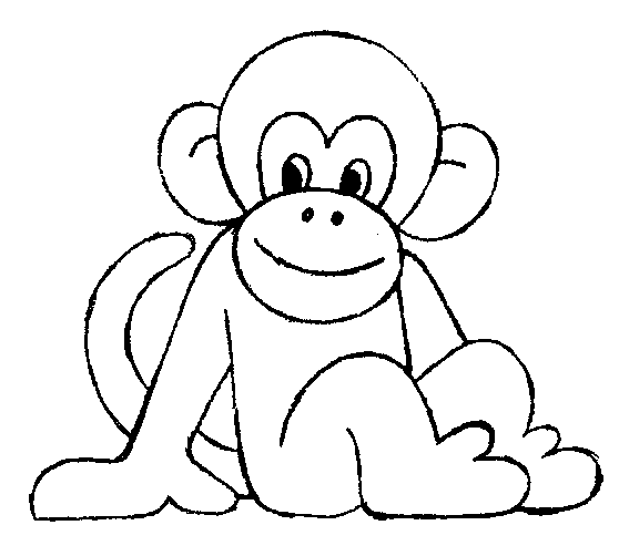 Desenhos para imprimir e colorir: Macaco para colorir