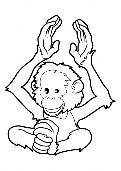 Página para colorir: Macaco (animais) #14158 - Páginas para Colorir Imprimíveis Gratuitamente