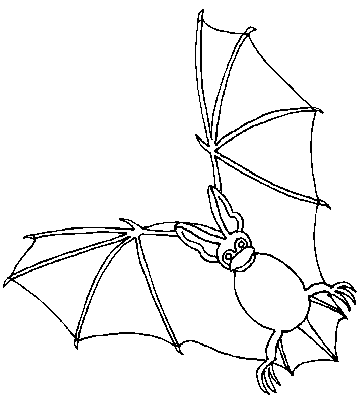 Desenho gratuito Morcego #2010 da colecao Animais para imprimir
