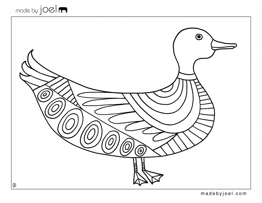 Página para colorir: Pato (animais) #1468 - Páginas para Colorir Imprimíveis Gratuitamente