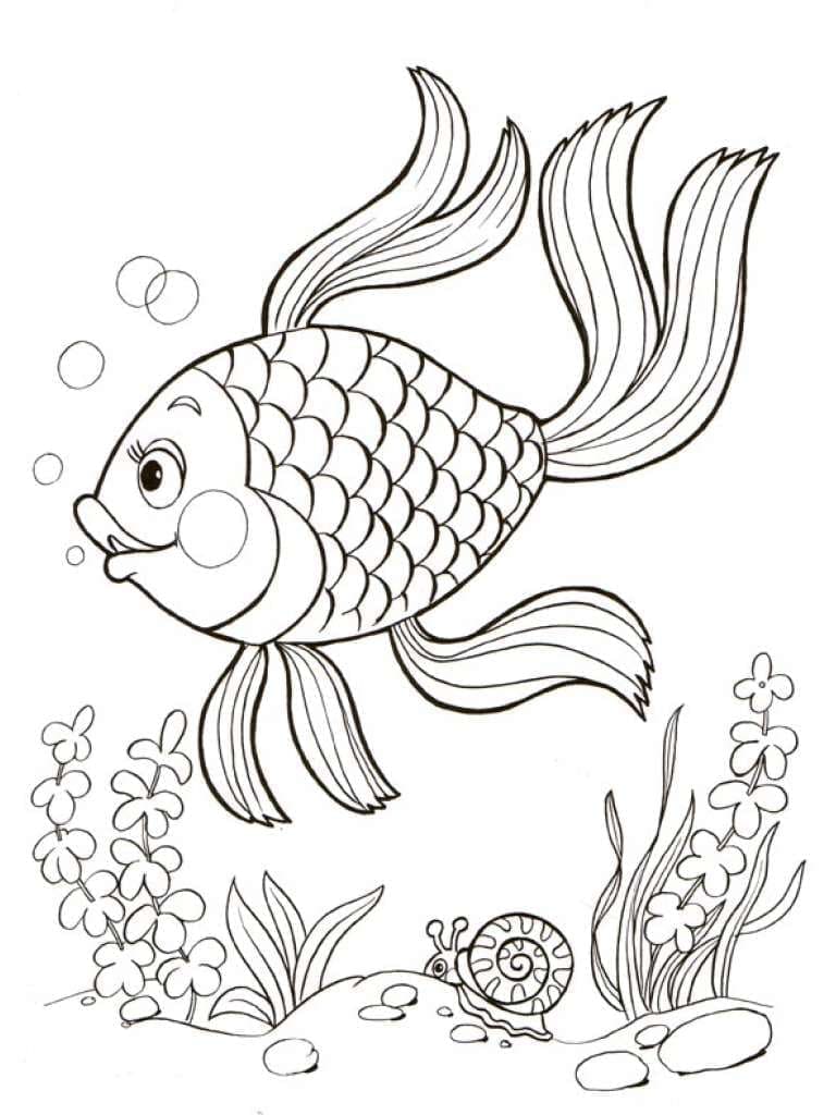 Desenho gratuito Peixe Dourado #208325 da colecao Animais para imprimir