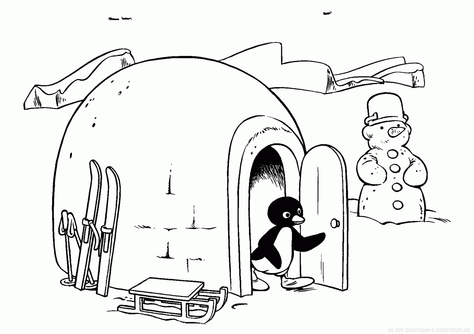 Página para colorir: Pinguim (animais) #16990 - Páginas para Colorir Imprimíveis Gratuitamente