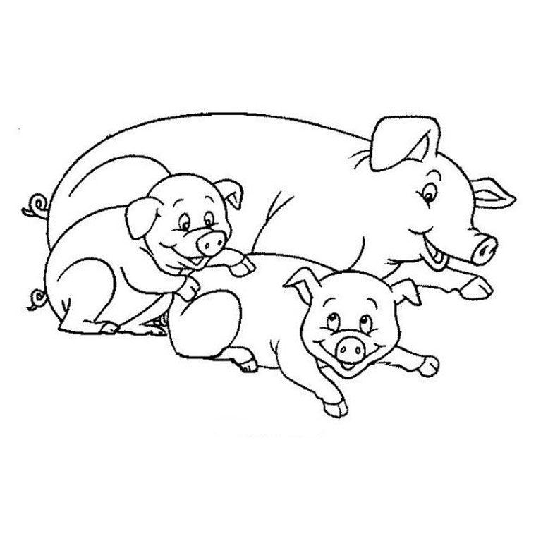 Página para colorir: Porco (animais) #3601 - Páginas para Colorir Imprimíveis Gratuitamente