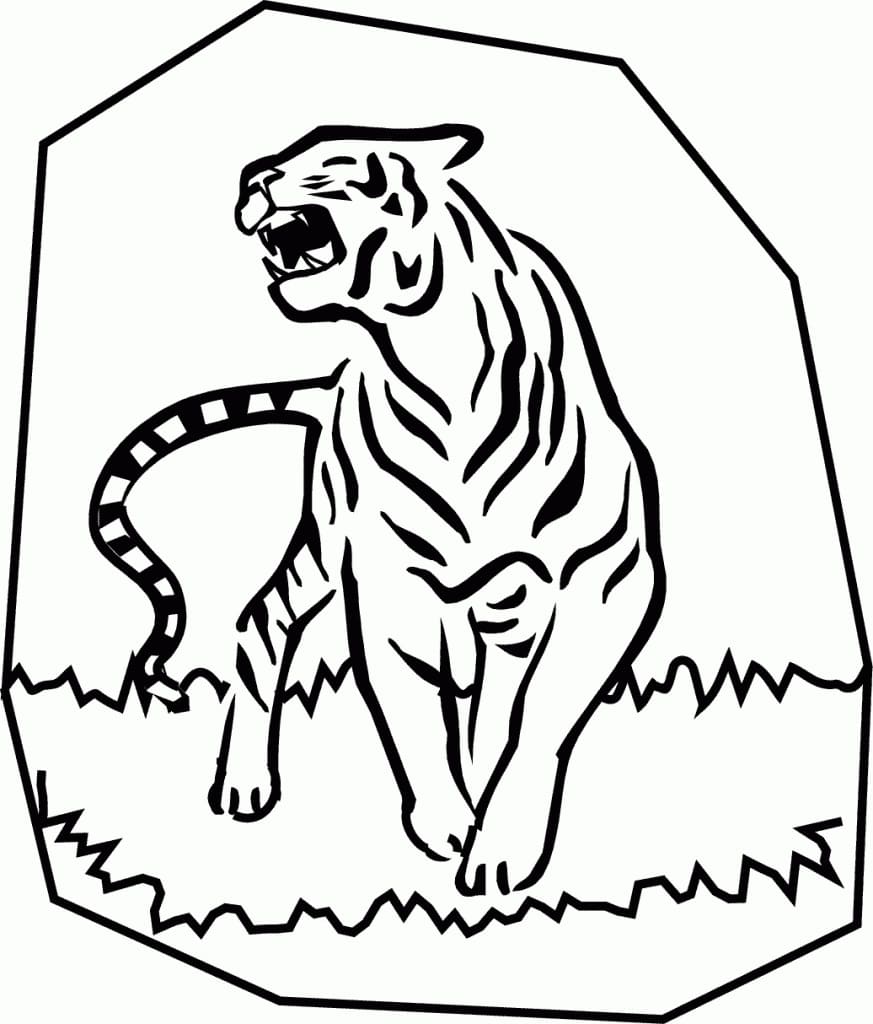 Imagem para colorir de Tigre #174944 da nossa coleção Animais, fácil de imprimir Imagem para colorir de Tigre #174944 da nossa coleção Animais, fácil de imprimir