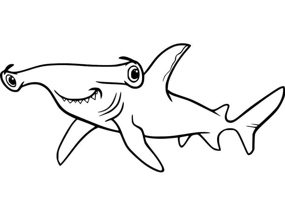 Desenho gratuito Tubarão-martelo #221011 da colecao Animais para imprimir