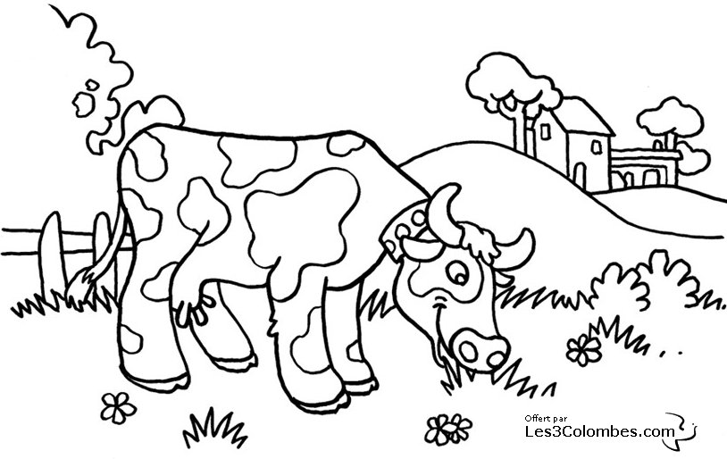 Página para colorir: Vaca (animais) #13245 - Páginas para Colorir Imprimíveis Gratuitamente