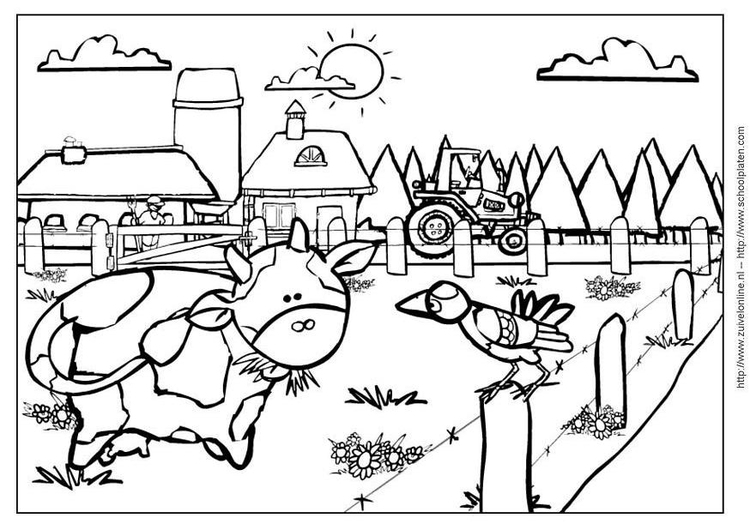Página para colorir: Vaca (animais) #13262 - Páginas para Colorir Imprimíveis Gratuitamente